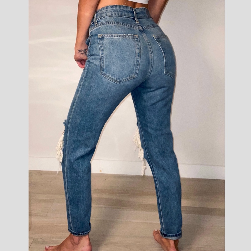 DENIM RIPPED JEANS - Picture 2 of 2